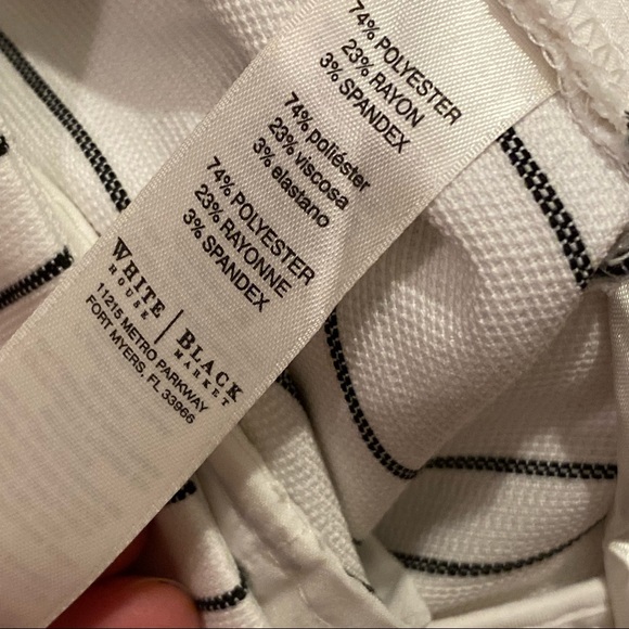 WHITE HOUSE BLACK MARKET | BLACK & WHITE STRIPED SHORTS SZ 6 - Picture 9 of 11